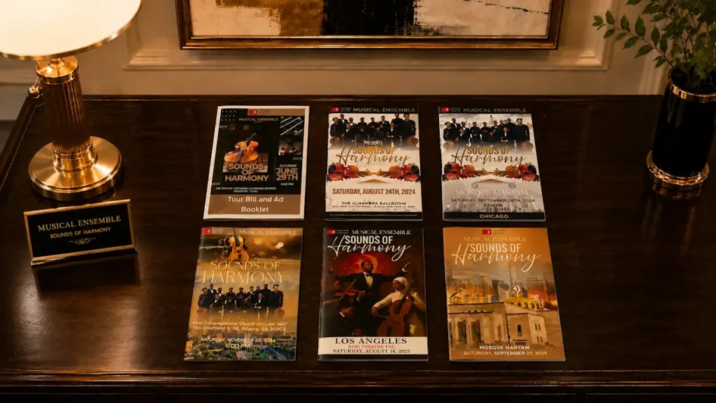 image of NOI Musical Ensemble Booklets on Table
